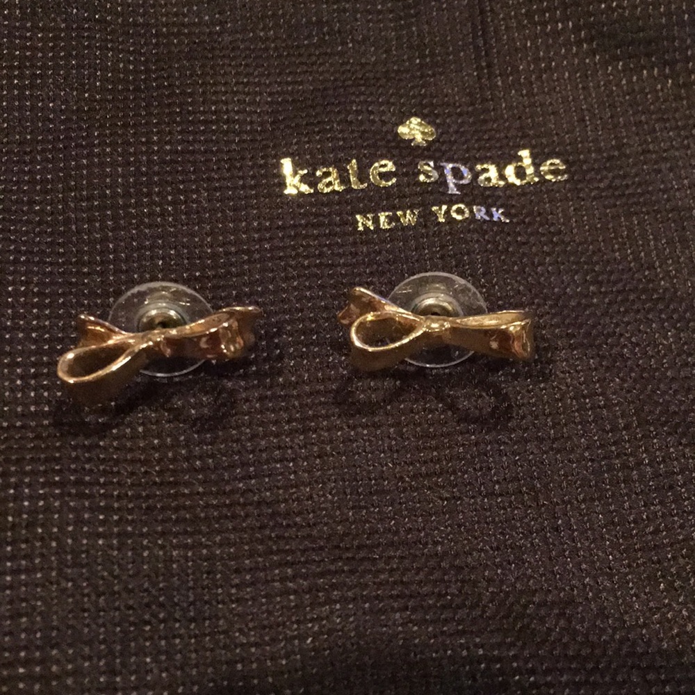 Kate Spade gold bow earrings